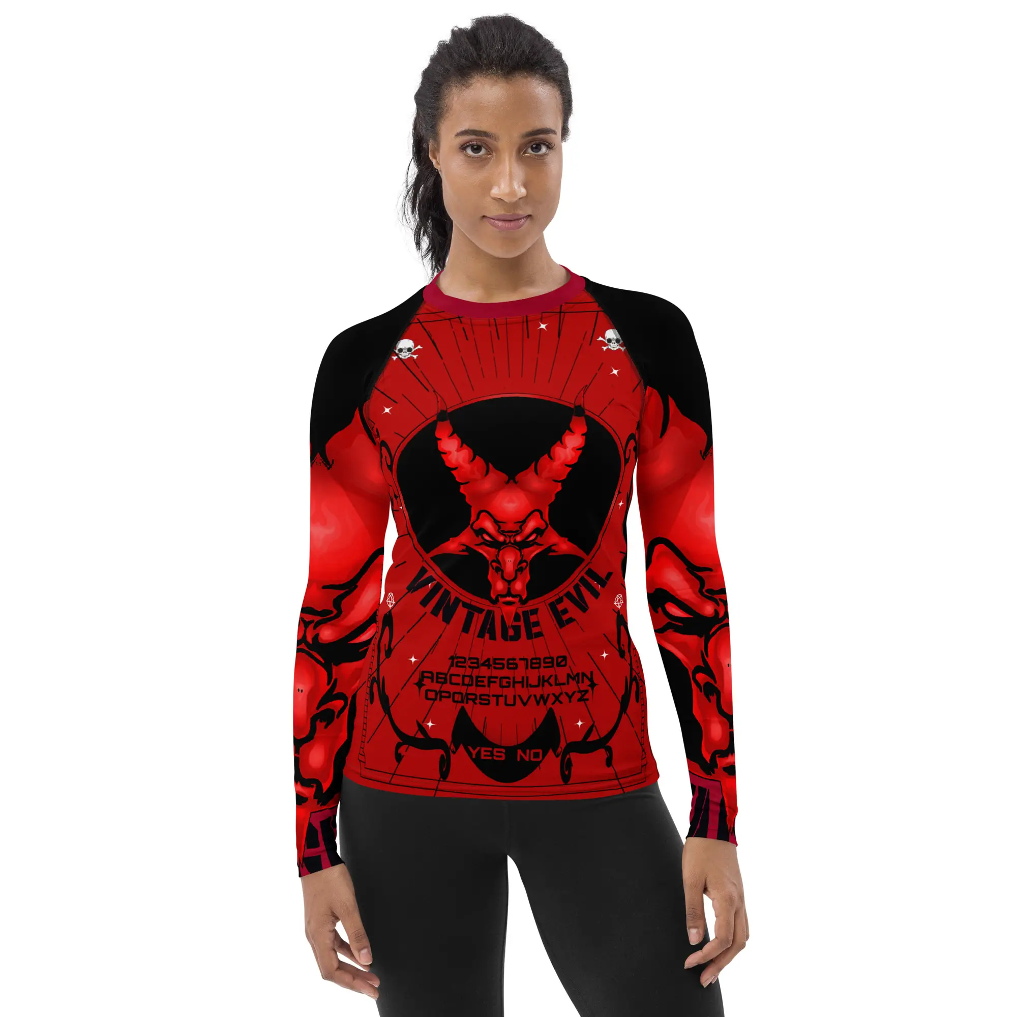 vintageevil spirit board ! women's rash guard